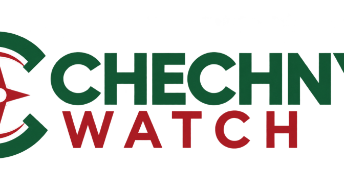 Chechnya Watch editorial logo with green C, compass star and green and red lettering