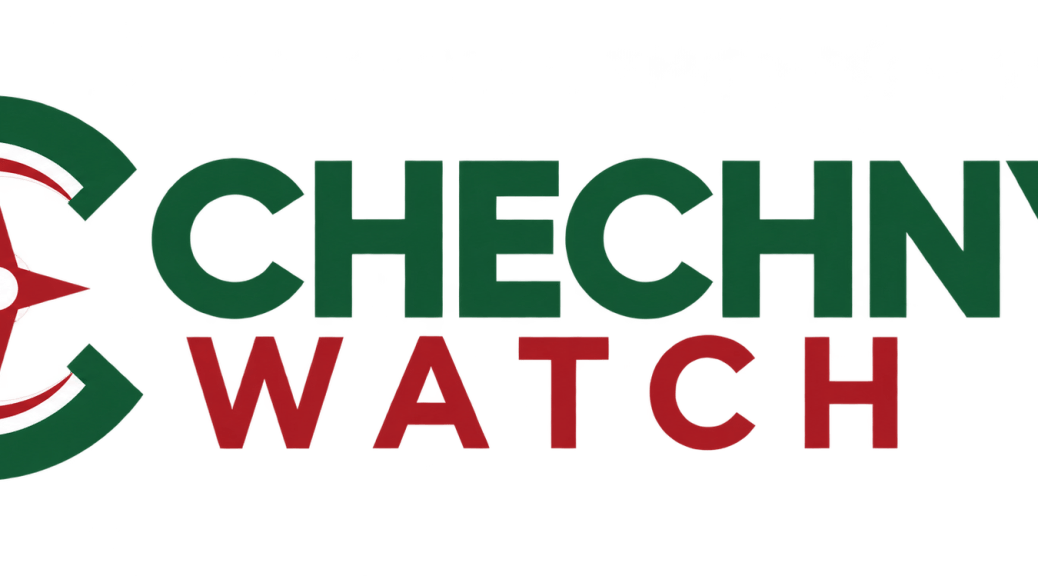 Chechnya Watch editorial logo with green C, compass star and green and red lettering